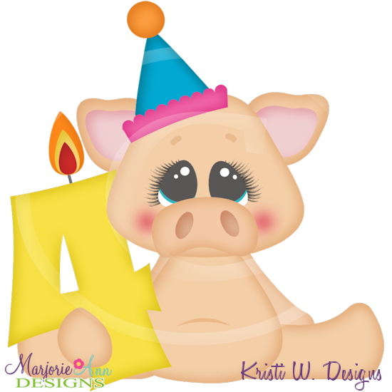 Party Animal 4th Birthday Cutting Files-Includes Clipart - Click Image to Close